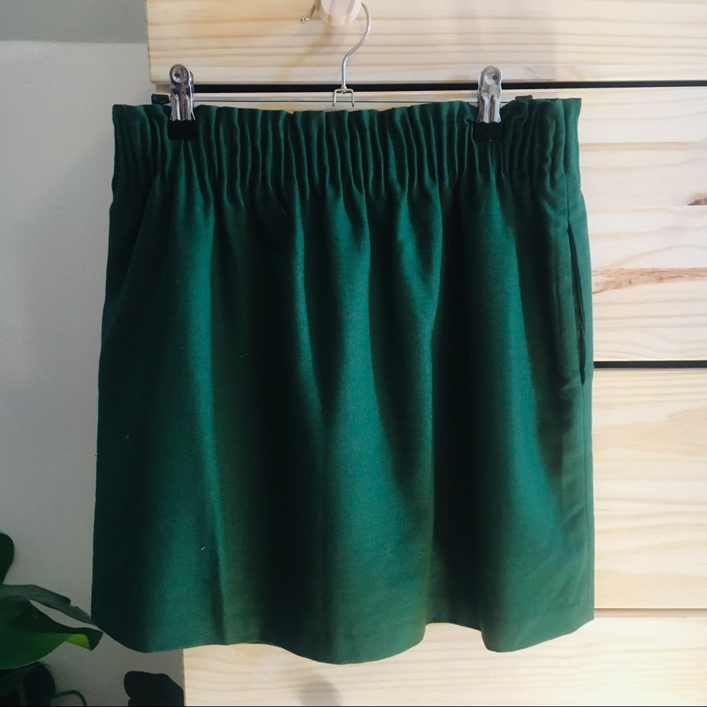 JCrew green skirt